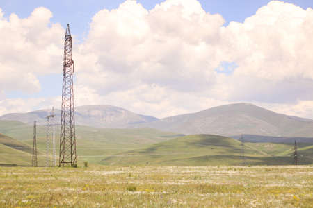 Nature in Armenia in cloudy weatherの写真素材