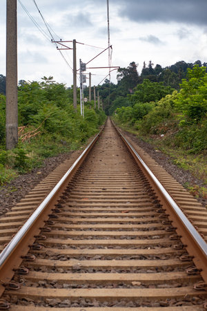 Railway tracks in the countryside, Georgia