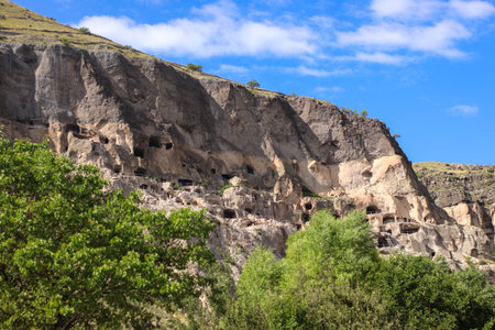 Cave city of Vardzia, Georgia.の写真素材