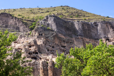 Cave city of Vardzia, Georgia.の写真素材
