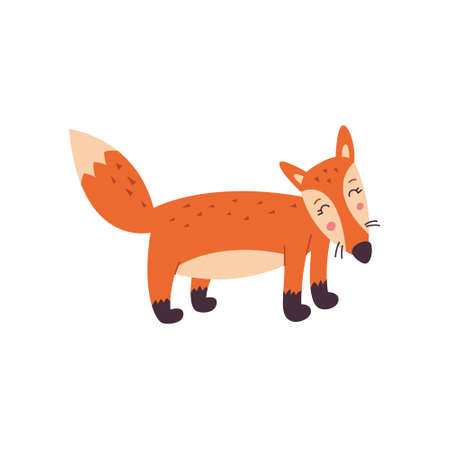 Vector of fox design on white background. Foxs logos or icons. Easy editable vector illustration. Wild Animalsのイラスト素材