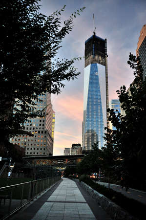 Freedom Tower during biuldingの写真素材