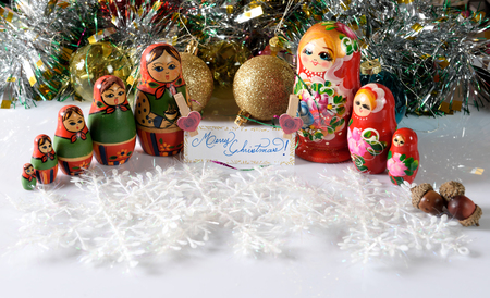 Decoration for merry christmas and happy new yearの写真素材