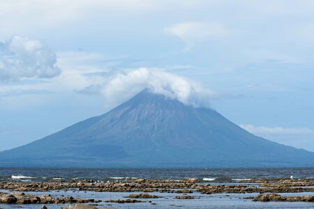 Volcano on ometepe island during day in Nicaraguaの写真素材