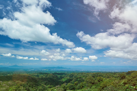 Managua city during sunny day in nicaragua under blue skyの写真素材