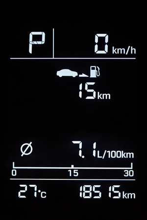 Modern car dashboard menu. Digital car indicatorの写真素材