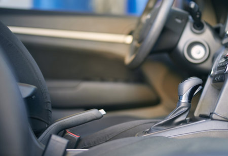 Handle of handbreak and automatic transmission of modern car