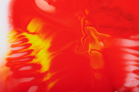 Red abstract paint background clsoe up nacro view