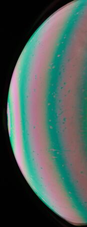 Texture of colorful liquid sphere macro close up viewの写真素材