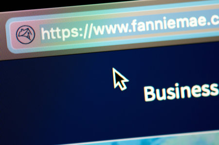 New-York , USA - April 29 , 2020:Fannie mae url link adress website close up view on laptop screen