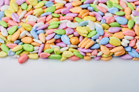 Sweet tasty background with copy space macro close up view