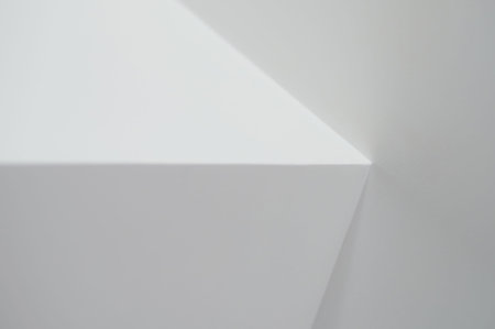 White geometric abstract lines and square shape anglesの写真素材
