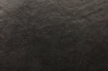 Abstract black leather surface macro close up view