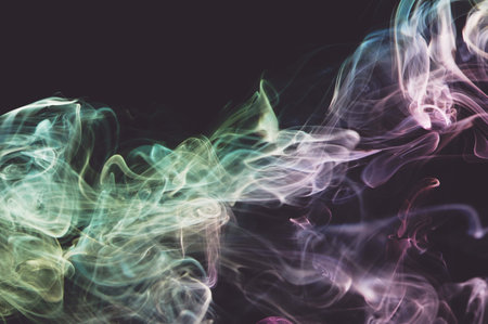 Curves of abstract shape smoke background for wallpaperの写真素材