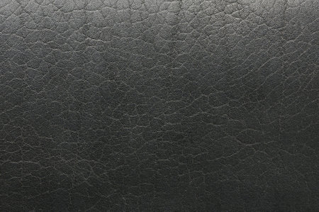 Pattern of black leather surface macro close up view
