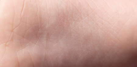 Lines on caucasian skin background macro close up view