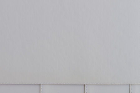 White leather background with stitches. Skin empty clean backgroundの写真素材