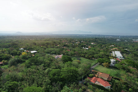 Luxury district in Nicaragua Managua aerial drone viewの写真素材