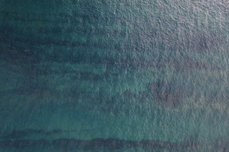 Abstract blue deep water background above top viewの写真素材