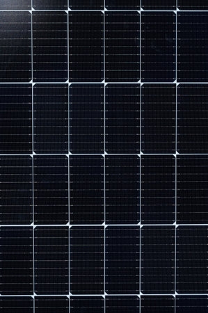 Pattern of solar panel surface macro close up viewの写真素材