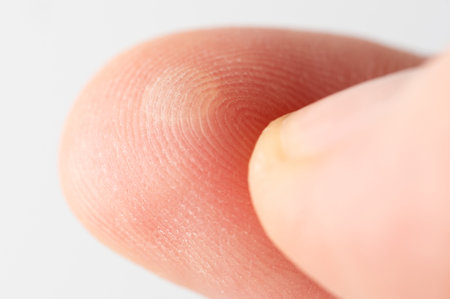 Human finger macro close up viewの写真素材