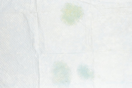 Pet toilet carpet with pee stains close up viewの写真素材