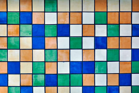 cubes of different colors, blue, green, Orangeの写真素材