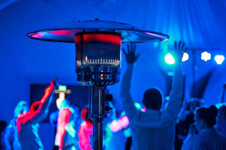 Infrared gas heater for an event with propane heat lampの写真素材