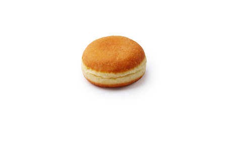 Fresh fat crusty doughnut isolated on white backgroundの写真素材