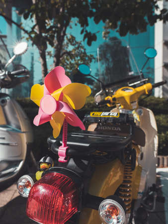 SEOUL / SOUTH KOREA - autumn 2019: Motorcycle on the street of Seoulのeditorial素材