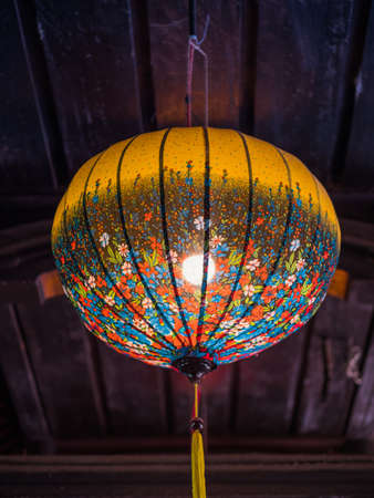 Asian national lantern. Chinese New Year. Lanterns in national templeの写真素材