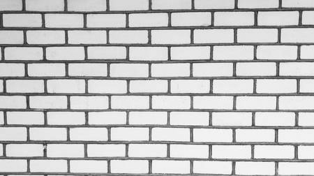 Brick wall. Texture of white bricks with black stripesの写真素材