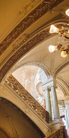 ODESSA, UKRAINE - 06/19/2019: Inside The Odessa National Academic Theater of Opera and Balletのeditorial素材