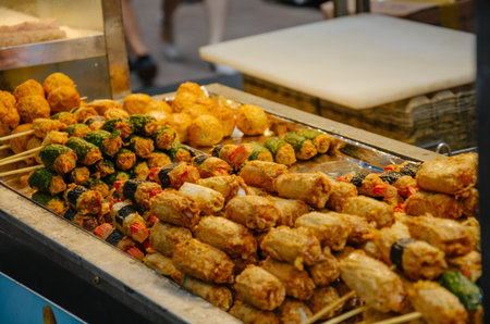 National Korean food on Seoul street. Very nice and tastyの写真素材