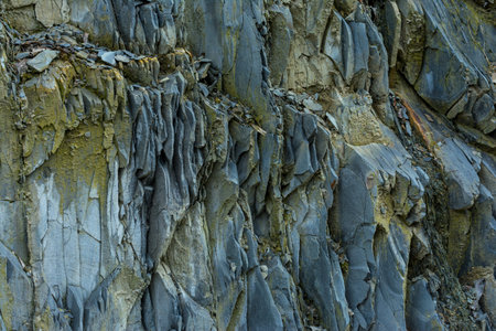 Section of the cliff of cracker closeup, background