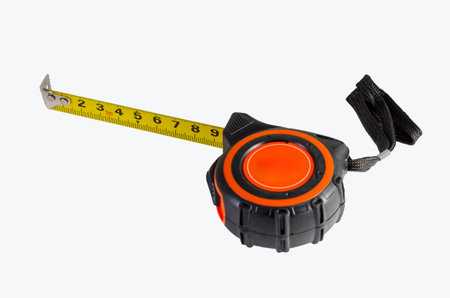 Retractable Measuring Tape with Black and Orange Case