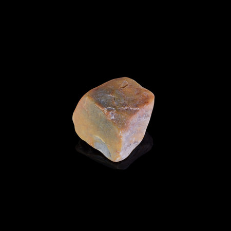 Beautiful mineral stone on a black backgroundの写真素材
