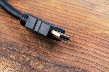 This image shows the end of an HDMI cable, often used for connecting devices to displays