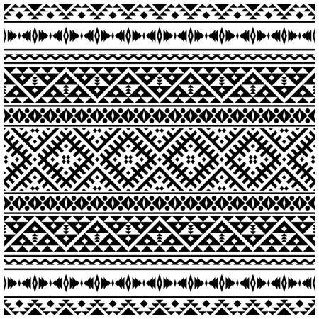 Aztec seamless pattern ethnic background design vector. Illustration of Traditional motifsのイラスト素材