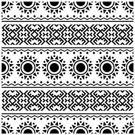 Traditional Seamless Ethnic Pattern background design in aztec, tribal, fabric, native style illustration vectorのイラスト素材