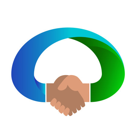 Vector Symbol of Handshake, the Cooperation in Trust and Dedicationのイラスト素材
