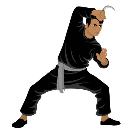 Vector of Silat Using Karambit Weaponのイラスト素材