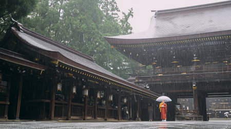 Shinto shrine in Hiroshima, Japanの素材