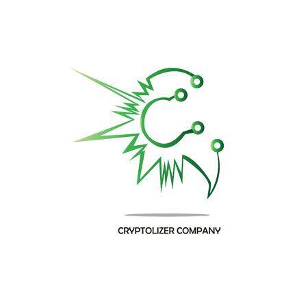 Vector graphic of Cryptolizer company logo. Initial C logoのイラスト素材