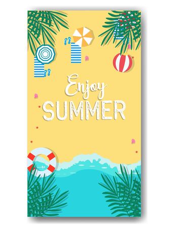 summer holiday backgroundのイラスト素材