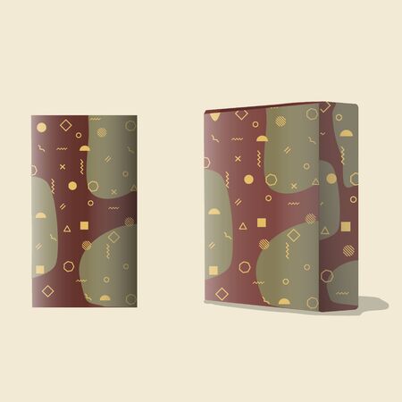 vector design memphis style packagingのイラスト素材