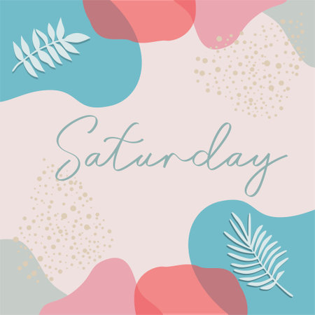 Saturday social media template designのイラスト素材