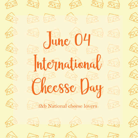 04 June International Cheesse Day design templateのイラスト素材