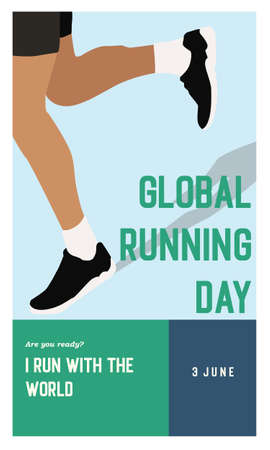 illustration of Global running day eventのイラスト素材