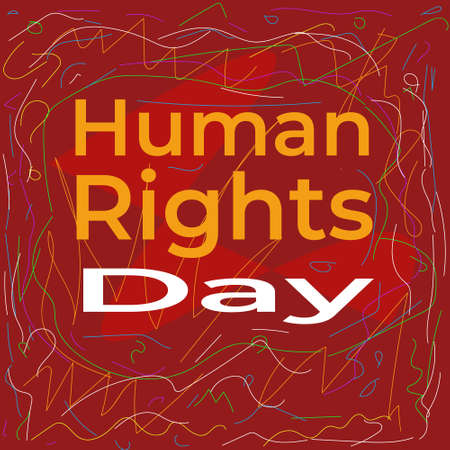 Abstract illustration of Human Rights Day. Poster Campaign Human Rights Dayのイラスト素材
